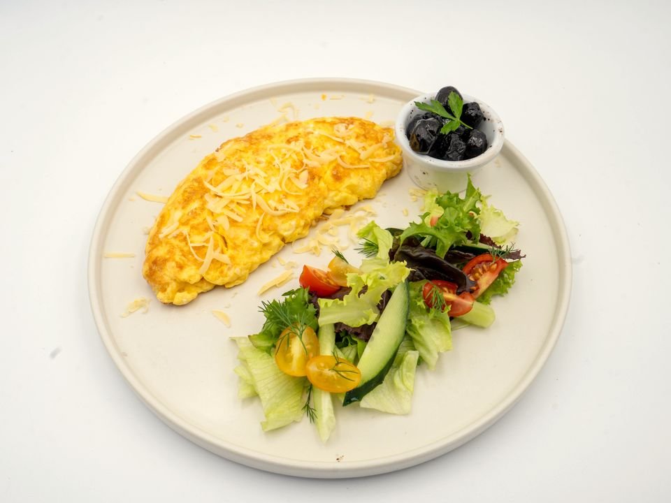 Tortilla francesa con queso